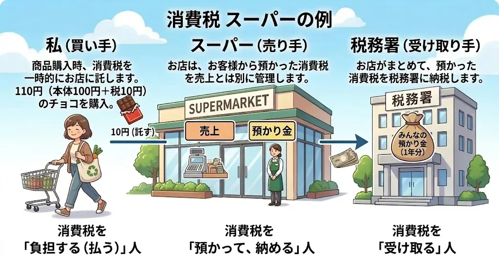 消費税 スーパーの例